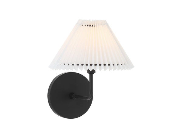 1-Light Wall Sconce in Matte Black