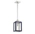 Champlin 1-Light Pendant in Gray with Polished Nickel Accents