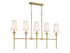 Trundle 5-Light Linear Chandelier in Matte Black