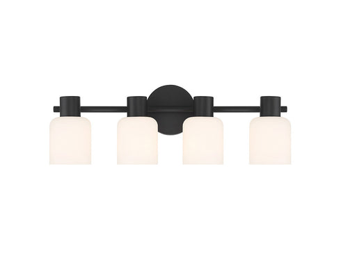 Strand 4-Light Bathroom Vanity Light in Matte Black
