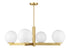 4-Light Chandelier in Matte Black