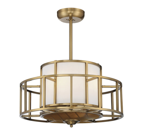 Oslo 4-Light Fan D'Lier in
Warm Brass
