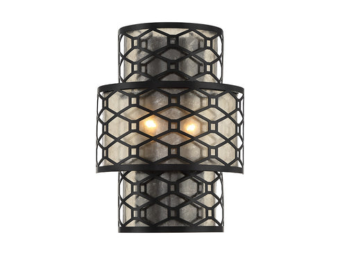 Mannheim 2-Light Wall Sconce in Warm Brass