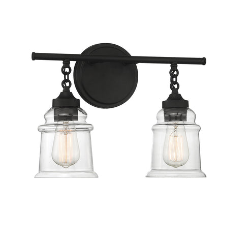 Fuller 2-Light Bathroom Vanity Light in Satin Nickel