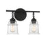 Fuller 2-Light Bathroom Vanity Light in Satin Nickel