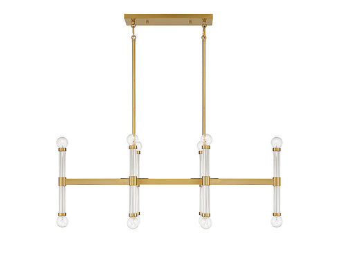 Kingsburg 12-Light Linear Chandelier in Matte Black