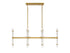 Kingsburg 12-Light Linear Chandelier in Matte Black