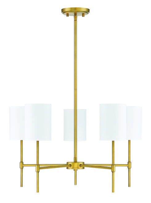 5-Light Chandelier in Bisque White