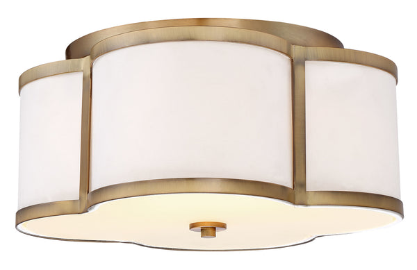 3-Light Ceiling Light in Natural Brass