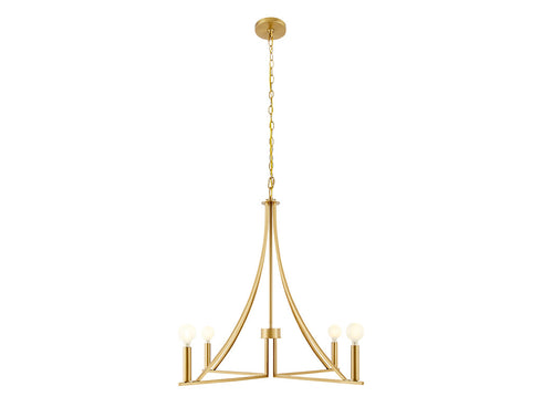 4-Light Chandelier in Brushed Nickel