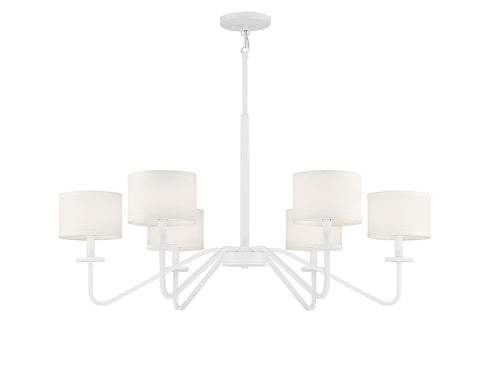 6-Light Chandelier in Matte Black