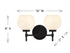 Hannah 2-Light Bathroom Vanity Light in Matte Black