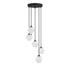 5-Light Chandelier in Matte Black