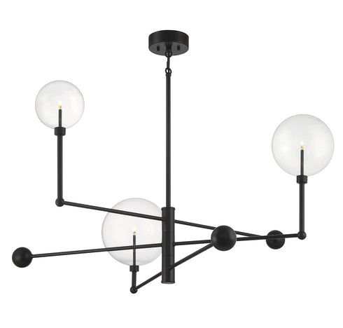 3-Light Chandelier in English Bronze