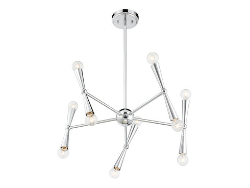 10-Light Chandelier in Chrome
