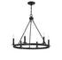 6-Light Chandelier in Matte Black