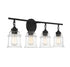 Fuller 4-Light Bathroom Vanity Light in Satin Nickel