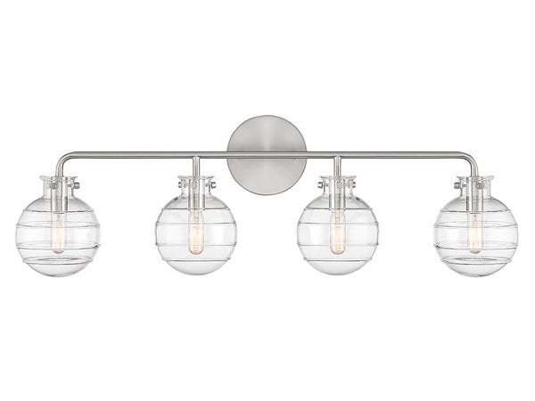 Mason 4-Light Bathroom Vanity Light in Satin Nickel