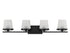 Klein 4-Light Bathroom Vanity Light in Matte Black