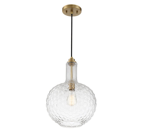 Kantor 1-Light Pendant in Warm Brass