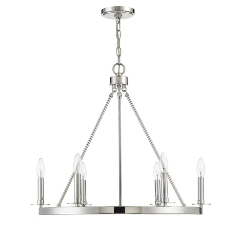 6-Light Chandelier in Matte Black