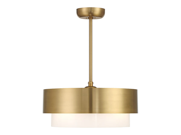 Diana 4-Light Fan D'Lier in Warm Brass