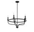 5-Light Chandelier in Matte Black