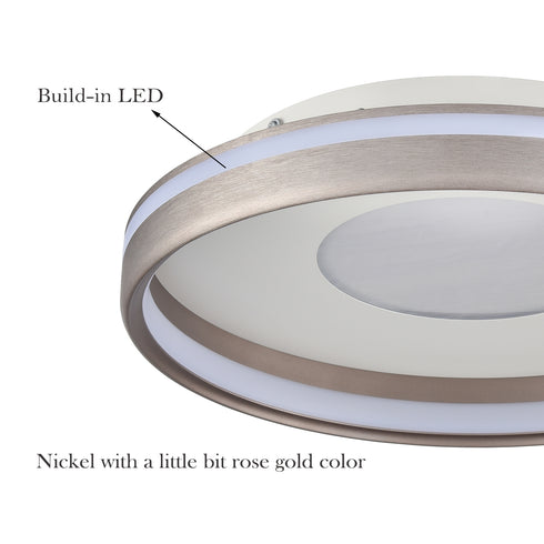 Ancona Modern LED Flush Mount Ceiling Light with Remote Control