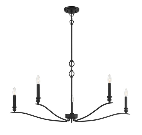 5-Light Chandelier in Polished Nickel