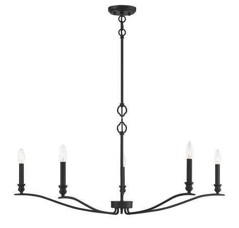 5-Light Chandelier in Polished Nickel