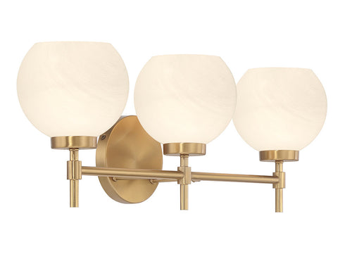 Hannah 3-Light Bathroom Vanity Light in Matte Black