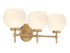 Hannah 3-Light Bathroom Vanity Light in Matte Black