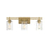 Baxter 3-Light Bathroom Vanity Light in Black