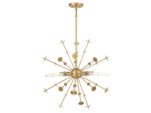 5-Light Pendant in Polished Nickel