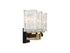 Keene 3-Light Bathroom Vanity Light in Matte Black with Warm Brass Accents