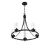 5-Light Chandelier in Matte Black