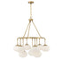 9-Light Chandelier in Natural Brass
