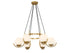 Abella 6-Light Chandelier in Warm Brass