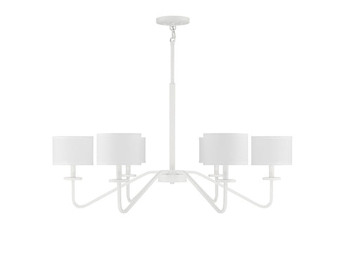 6-Light Chandelier in Matte Black