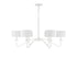 6-Light Chandelier in Matte Black