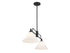 2-Light Linear Chandelier in Natural Brass