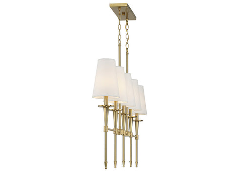 Trundle 5-Light Linear Chandelier in Matte Black