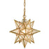 Bobbio Brass Moravian Star Flush Mount Ceiling Light, 13-Inch