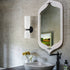 Pitigliano 2-Pack Modern Black Wall Sconces 2-Light Vanity Light, Milky White Glass