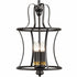 Metal Lantern Pendant Light 4-Light Black Chandelier Lighting