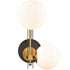 Caldaro Bitonto Mid-Century Wall Light 2-Light Opal Globe Glass Shade