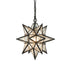 Moravian Star Pendant Chandelier Seeded Glass Black 19 Inches
