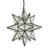 Moravian Star Pendant Chandelier Seeded Glass Black 19 Inches
