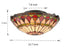 Tiffany Semi Flush Ceiling Light Stained Glass Colorful