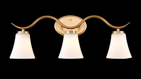 Taormina Modern Bathroom Vanity Light Fixture 3-Light Milk Glass Shade